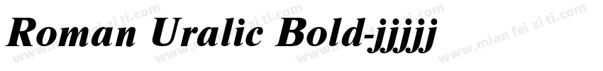 Roman Uralic Bold字体转换